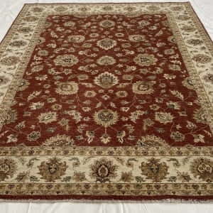 Rug# 11683, Custom made Agra carpet , 19th c Mogul Ziegler design, hand spun wool, natural veg-dyes, India, size 369x270 cm