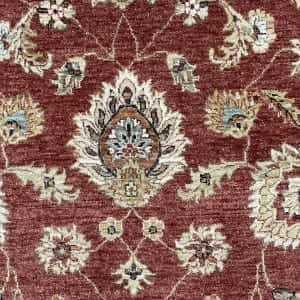 Rug# 11683, Custom made Agra carpet , 19th c Mogul Ziegler design, hand spun wool, natural veg-dyes, India, size 369x270 cm (4)