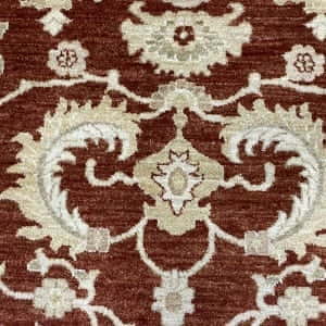 Rug# 19502, custom made hand spun wool pile, vegetable dyes, 19th century Sultanabad Zieglar design, Pakistan, size 414x298 cm (6)