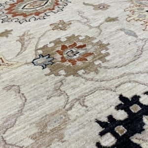 Rug# 24151, custom made quality, hand spun wool pile, vegetable dyes, 19th century Sultanabad Zieglar design, Pakistan, size 493x305 cm (4)