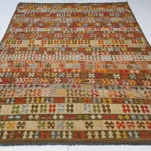 Rug# 24242, Superfine Afghan flatweave Kilim, modern design, veg dyes, size 294x200 cm, RRP $1800, on special $720