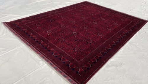 Rug# 25059, superfine Ersari weave Afghan Kondooz, Belgik quality wool pile, size 331x248 cm (2)