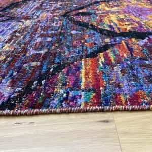 Rug# 30145, full Sari-silk pile designer rug, Abstrak design, rare, size 230x160 cm (4)