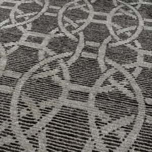 Rug# 30704 Tibetan weave Indian main carpet in Modern design, hand spun wool pile and bamboo silk pile, , size 367x270 cm (4)