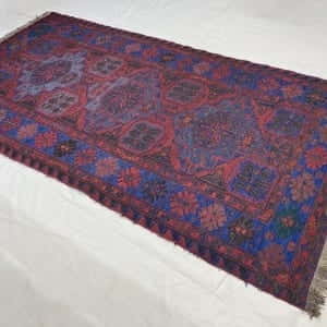 Rug# 98, Antique Caucasian Saumak weave rug, 100% wool, circa 1900, rare, size 402x202cm, RRP $4500, on special $1800 (2)