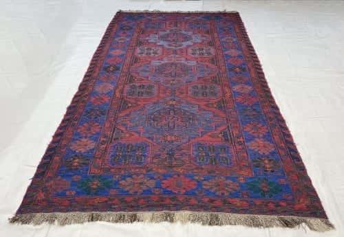 Rug# 98, Antique Caucasian Saumak weave rug, 100% wool, circa 1900, rare, size 402x202cm, RRP $4500, on special $1800