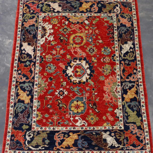 Rug# 25514 afghan Turkaman weave , vegetable dyes, 19th century Sultanabad design, size 203x152 cm