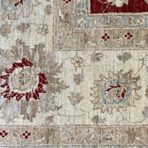 Rug# 12543, Afghan Turkaman weave, custom made from a 19th century antique Sultanabad Ziegler design, hand spun wool and vegetable dyes, Size 352x277 cm (2)