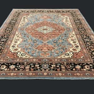 Rug# 14113, Agra, 19th C Montasham design, handspun wool, 368x273 cm
