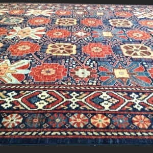 Rug# 26036, Afghan Turkakan weave, 19th c Kurdi- varamin inspired, HSW, veg dyes, size 269x187 cm (4)