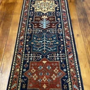 Rug# 24712, Afghan Turkaman weave ancient Turkish design, hsw, vegetable dyes, size 239x81 cm RRP $2100, Special $850