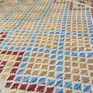 Rug# 25124, superinfe Afghan flatweave Kilim , modern design, veg.dyes, size 237x180 cm, $1400, on special $550 (2)