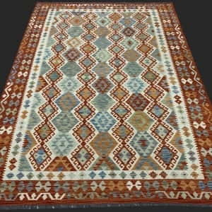 Rug# 26080, Afghan maimaneh Kilim, Qazni wool & vegetable dyes, Size 292x213 cm