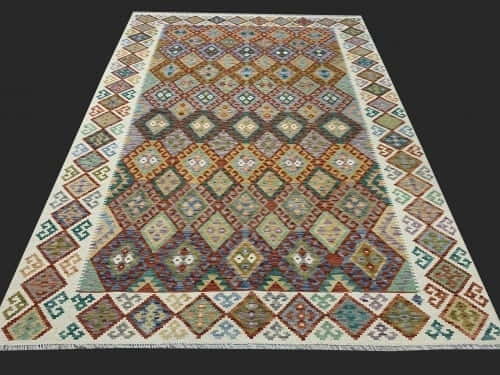 Rug# 26082, Afghan maimaneh Kilim, Qazni wool & vegetable dyes, Size 296x216 cm