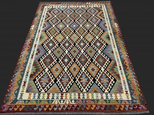 Rug# 26083, Afghan maimaneh Kilim, Qazni wool & vegetable dyes, Size 295x204 cm