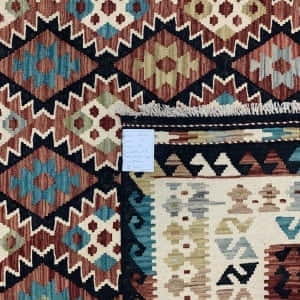 Rug# 26086, Afghan Maimaneh Kilim, Qazni wool & vegetable dyes, Size 294x200 cm (2)