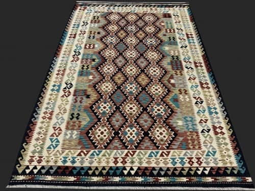 Rug# 26086, Afghan maimaneh Kilim, Qazni wool & vegetable dyes, Size 294x200 cm