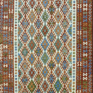 Rug# 26087, Afghan Maimaneh Kilim, Qazni wool & vegetable dyes, Size 296x210 cm