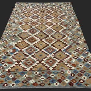 Rug# 26091, Afghan Maimaneh Kilim, Qazni wool & vegetable dyes, Size 298x210 cm