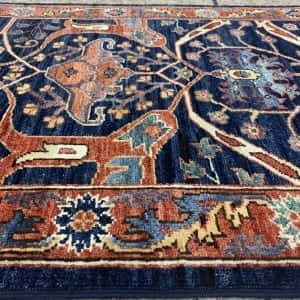 Rug# 26150, Afghan Turkaman weave, ancient Bijar design, Qazni wool pile & vegetable dyes, Size 307x79 cm (3)