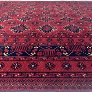 Rug# 26155, Afghan Ersari weave, inspired by antique Ensi rug designs, fine wool pile, Size 418x311 cm (4)