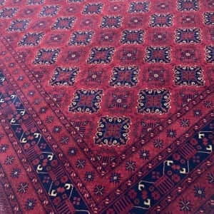 Rug# 26155, Afghan Ersari weave, inspired by antique Ensi rug designs, fine wool pile, Size 418x311 cm RRP $8900