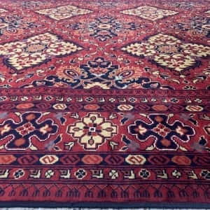 Rug# 26157, Afghan Ersari weave, inspired by antique Ensi rug designs, fine wool pile, Size 292x201 cm (3)