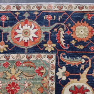Rug# 26184, Afghan Turkaman weave, inspired by 17th century Bijar design, HSW, Veg dyes, size 416x308 cm (5)