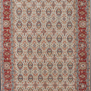 Rug# 26193, very fine Afghan Turkaman weave, inspired by 18th century Mogul design, HSW, Veg dyes, size 255x168 cm