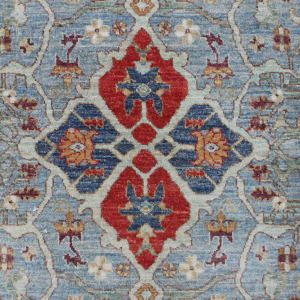 Rug# 26194, very fine Afghan Turkaman weave, inspired by 16th century Ushak design, HSW, Veg dyes, size 235x166 cm (3)