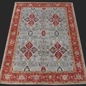 Rug# 26194, very fine Afghan Turkaman weave, inspired by 16th century Ushak design, HSW, Veg dyes, size 235x166 cm