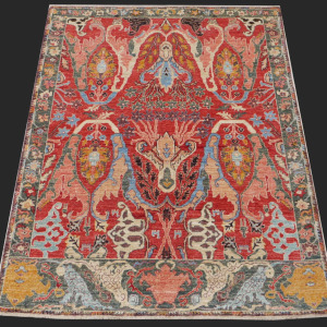 Rug# 26196 Afghan Turkaman weave, inspired by 16th cBijar design, HSW, Veg dyes, size 197x150 cm