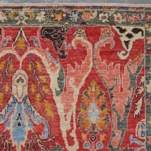 Rug# 26196 Afghan Turkaman weave, inspired by 16th cBijar design, HSW, Veg dyes, size 197x150 cm (4)