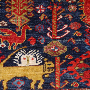 Rug# 26198 Very fine Afghan Turkaman weave, inspired by 19th c Qashqai design, HSW, Veg dyes, size 200x153 cm (3)