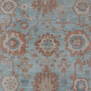 Rug# 26200 Afghan Turkaman weave, inspired by 19th c Ushak design, HSW, Veg dyes, size 209x144 cm (3)