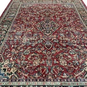 Rug# 10250, antique Mahal , circa 1920, distressed but in good condition, restored, collectable, Persia, size 395x282 cm (4)