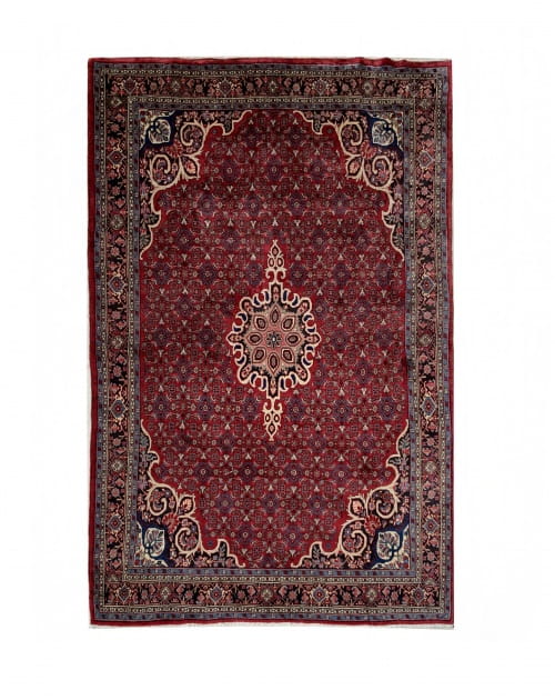 Rug# 10048, superfine Garous-Bijar , circa 1960, immaculate condition, hand spun wool pile, 450,000 KPSQM, Kurdistan-Persia, size 348x225 cm (2)