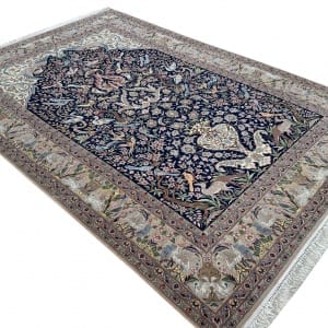 Rug# 10067, Superfine Isfehan, c.1970, Vase with Mehrab, silk base & inly, 900k KPSQM, immaculate, Persia, size 308x208 cm (7)