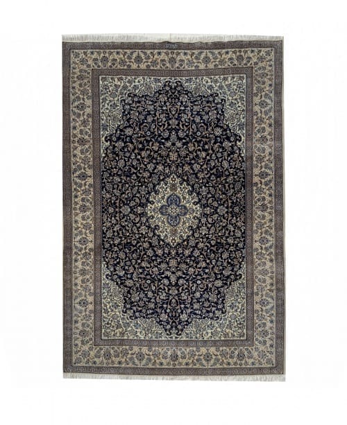 Rug# 10166, 6LA Nain , c.1970 wool & silk pile, 900k KPSQM, immaculate, Persia, size 330x218 cm (2)