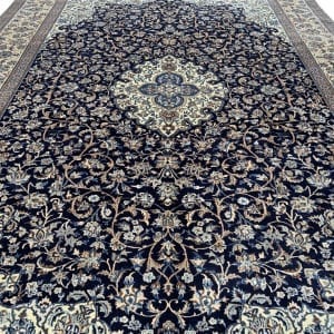 Rug# 10166, 6LA Nain , c.1970 wool & silk pile, 900k KPSQM, immaculate, Persia, size 330x218 cm (5)