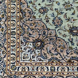 Rug# 10211, Fine Kashan , circa 1960, immaculate condition, Safavid Corner & medallion design, wool pile, 400,000 KPSQM, Persia, size 405x300 cm (4)