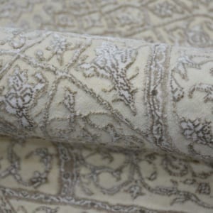 Rug# 31117, Classic Dome design wool & silk pile, woven in Jaipur, 400K. KPSQM, Persian knots, India, size 189x126 cm (3)