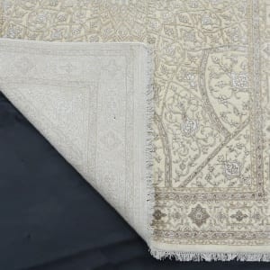 Rug# 31117, Classic Dome design wool & silk pile, woven in Jaipur, 400K. KPSQM, Persian knots, India, size 189x126 cm (5)