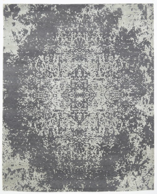 Rug# 31125, Tibetan Transitional modern, 100% fine and hand spun wool and banana silk pile, size 309x253 cm (2)