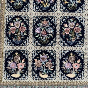 Lot# 25, Superfine Isfehan, c.1975, Qajar design , signed Davari Master weaver, silk base & inlay, Persia, size 300x204 cm (4)