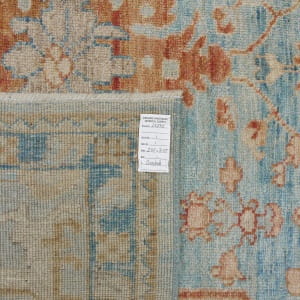 Rug# 26245, AfghanTurkaman weave, 17th c Oushak inspired, Veg dyes, Size 247x307 cm