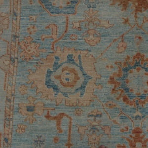 Rug# 26245, AfghanTurkaman weave, 17th c Oushak inspired, Veg dyes, Size 247x307 cm (4)