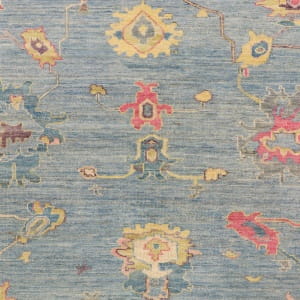 Rug# 26292, Afghan Turkaman weave, 17th c Oushak inspired, Veg dyes, Size 296x255 cm (4)