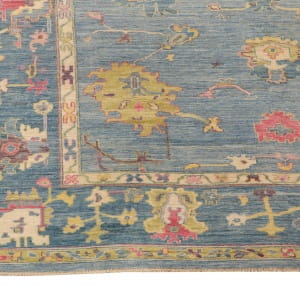 Rug# 26292, Afghan Turkaman weave, 17th c Oushak inspired, Veg dyes, Size 296x255 cm (5)