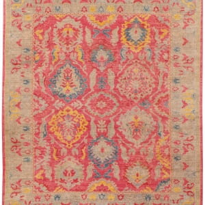 Rug# 26293, JAMES AUCTION Afghan Turkaman weave, 17th c Oushak inspired, Veg dyes, Size 298x249 cm (1)